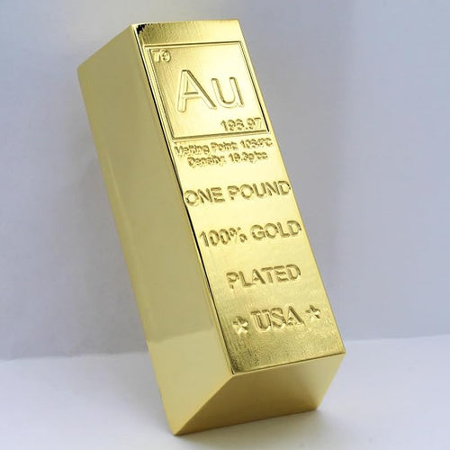 1 lb Gold Plated Bar 18K Paperweight | Element Design - Image 2