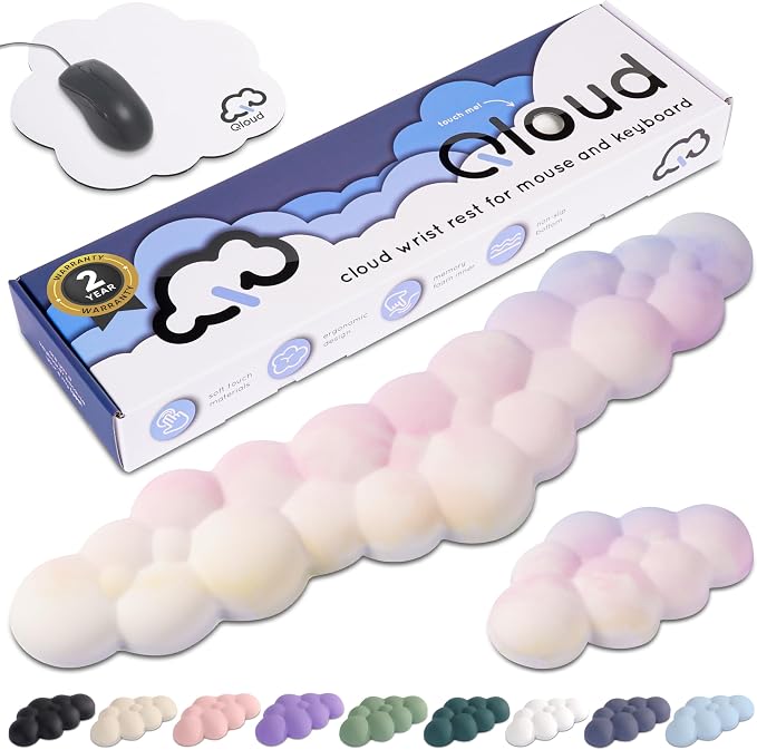 Rainbow Cloud Keyboard Wrist Rest – Create-ables Qloud Rainbow Wrist Rest by Create-ables