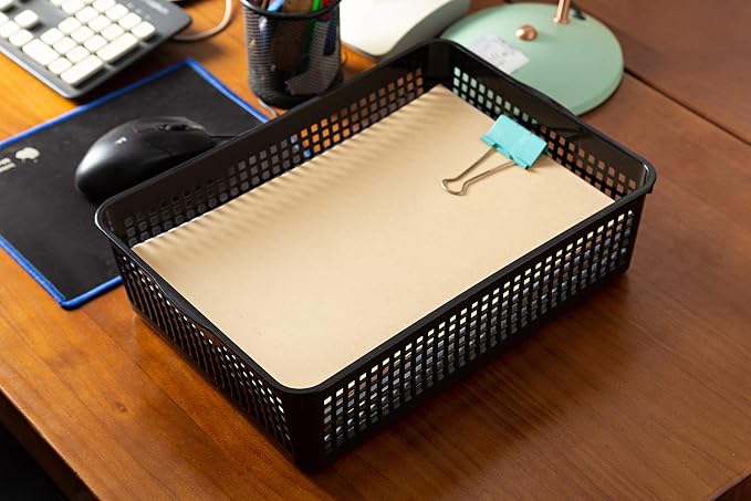 Aebeky A4 Size Plastic Paper Storage Trays, Desktop File Organizer Baskets - Image 4