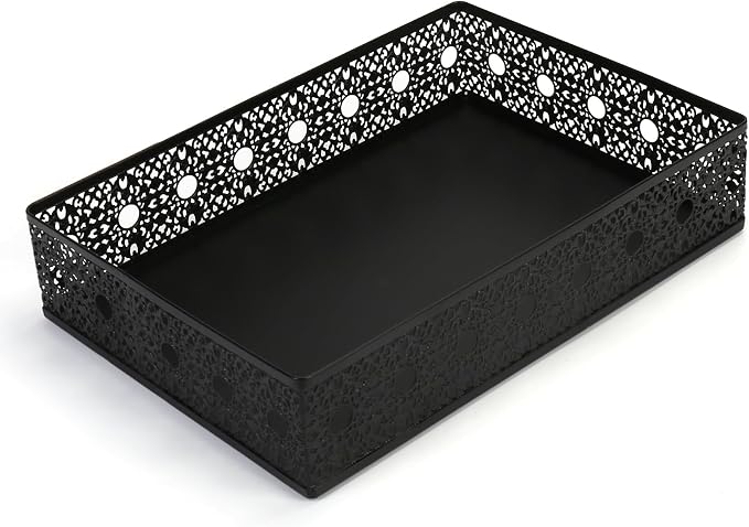 Desk Drawer Organizer, A4 Large Metal Mesh Desk Organizer Tray, Carved Hollow by EsOfficce