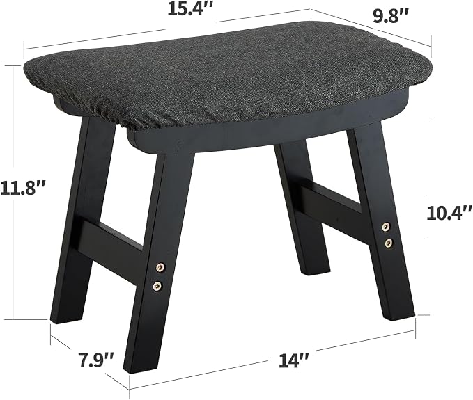 Foot Stool Ottoman Foot Rest Under Desk, Small Stool - Image 2