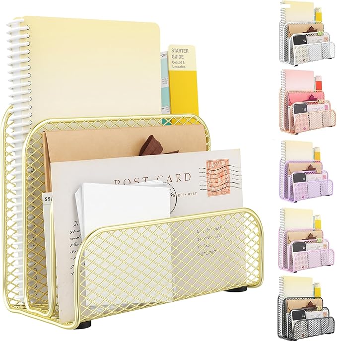 gianotter Mail Organizer Countertop, Metal File Holder by gianotter