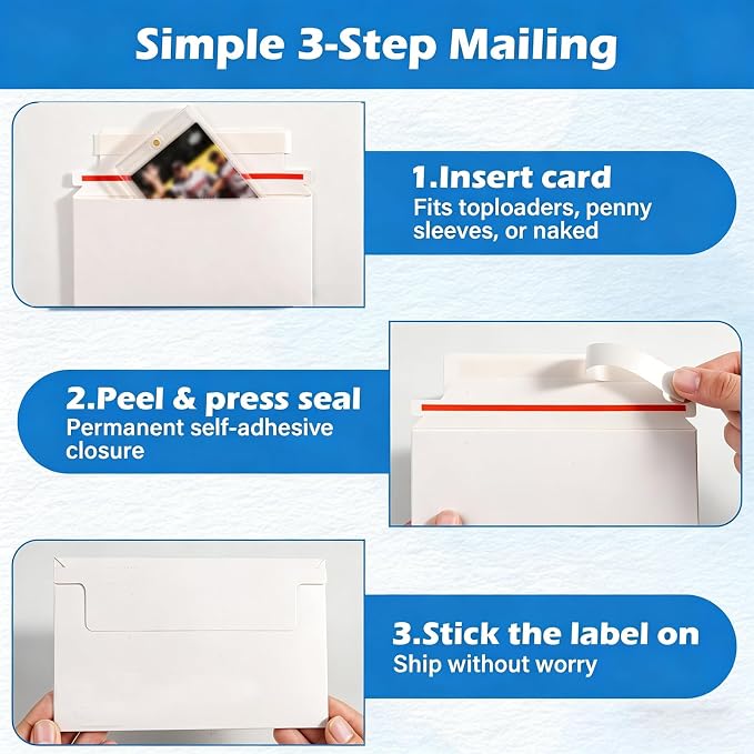 200 Pack Trading Card mailing Envelopes, Toploaders and Card Protectors - Image 4