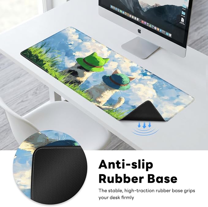 Desk Mat, Big Desk Pad, 31.5x11.8 Inches Extended Big Gaming Mouse Pad - Image 6