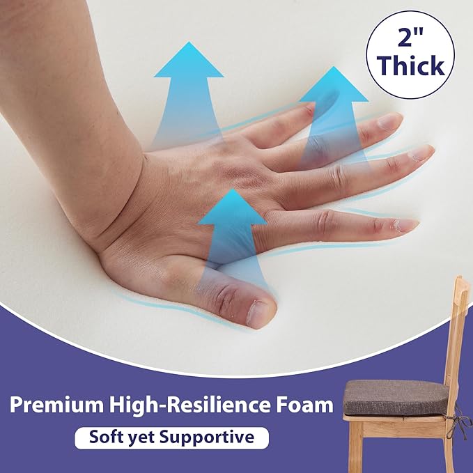 IPYNBAP Chair Cushions for Dining Chairs, Kitchen Chair Cushions, Non Slip - Image 3