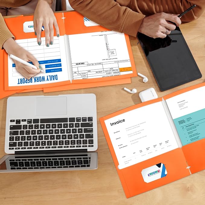 BIBRADAA® 50 Packs Orange Folders - Image 5