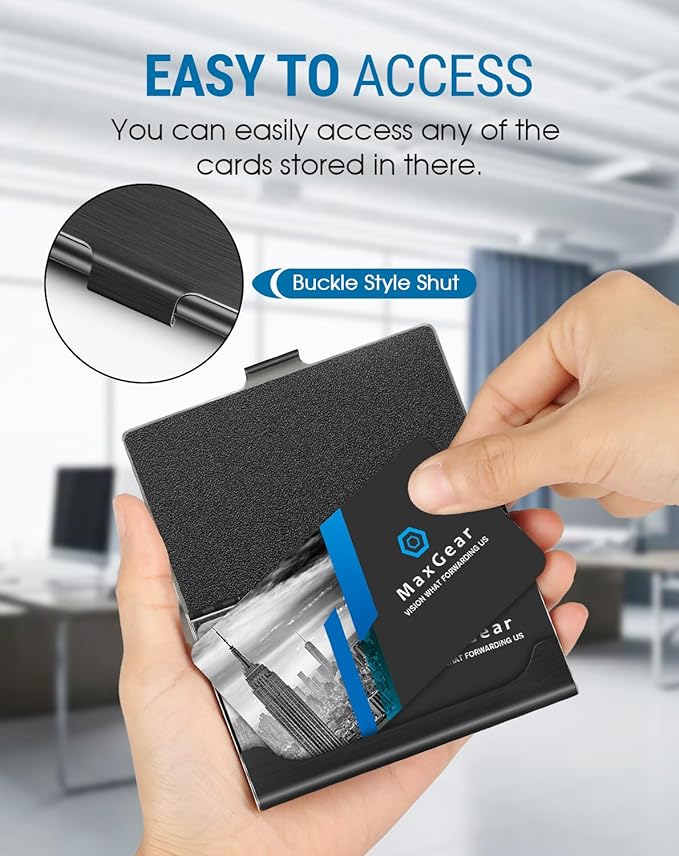 MaxGear Metal Business Card Holder - Image 2