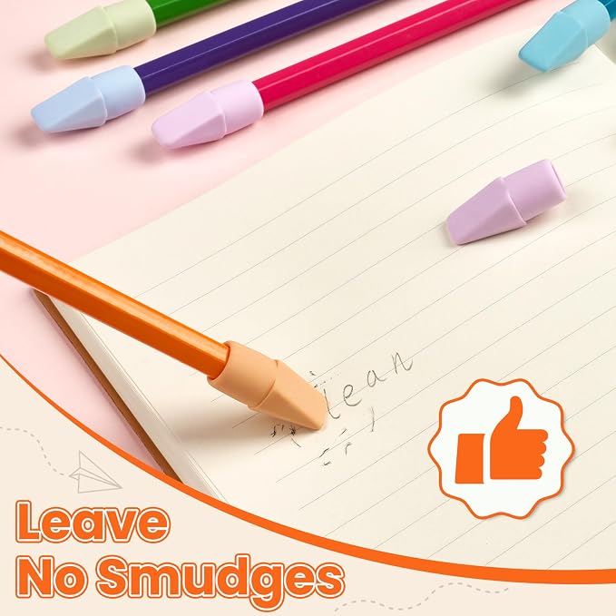 120 Pack Erasers for Kids, Sooez Pencil Top Erasers, Eraser Caps, Cap Toppers - Image 4