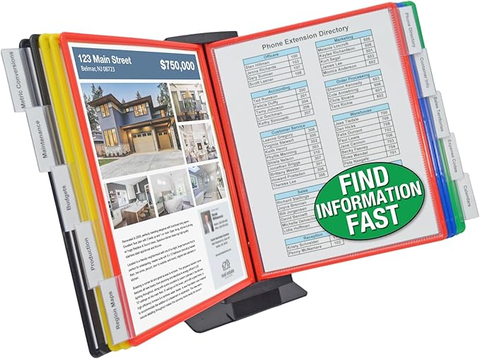 Ultimate Office AdjustaView FastFind 10-Pocket Desktop Reference Display by UltimateOffice