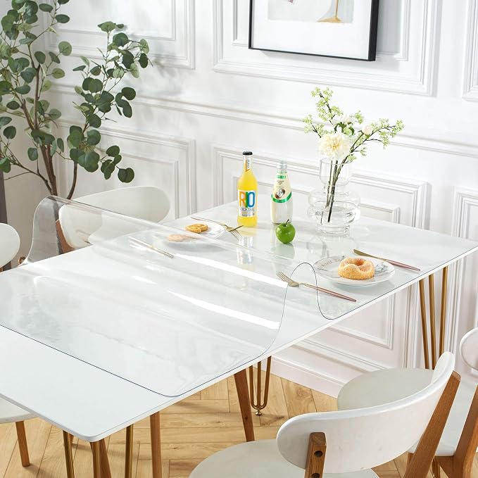 OstepDecor Clear Table Cover Protector 29 x 59 Inch, 1.5mm Thick Plastic Table - Image 5