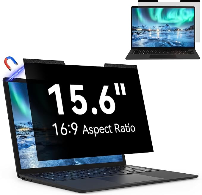 Magnetic Laptop Privacy Screen15.6 Inch 16:9 Aspect Ratio, Anti-Glare Laptop by MaoYeye