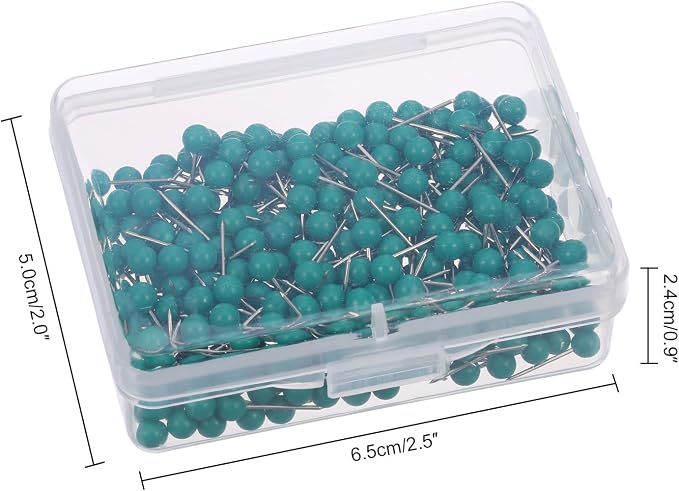 WILLBOND 500 Pack Map Push Pins Map Tacks Small Round Head Push Pins Thumb Tacks - Image 6
