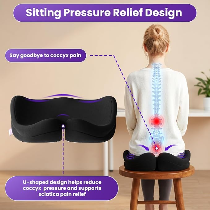 ZZ-WELL Seat Cushion for Office Chairs, 21.2 Inches | Coccyx Cushion for - Image 2