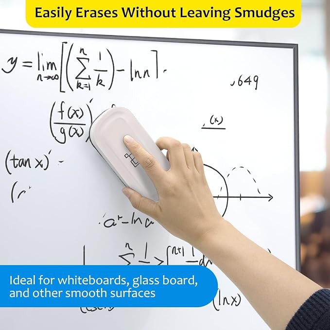 maxtek Magnetic Dry Erase Eraser Bulk, Glass Whiteboard Eraser - Image 4
