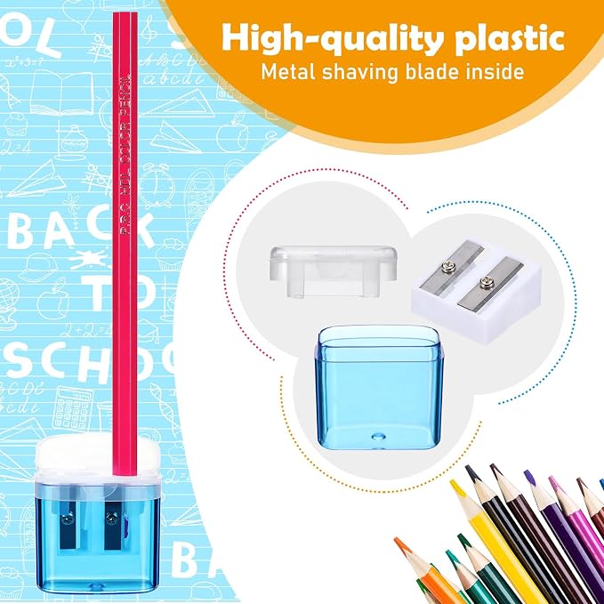 Teling 180 Pcs 180 Pcs Manual Pencil Sharpeners Bulk Handheld Dual Holes Pencil - Image 4
