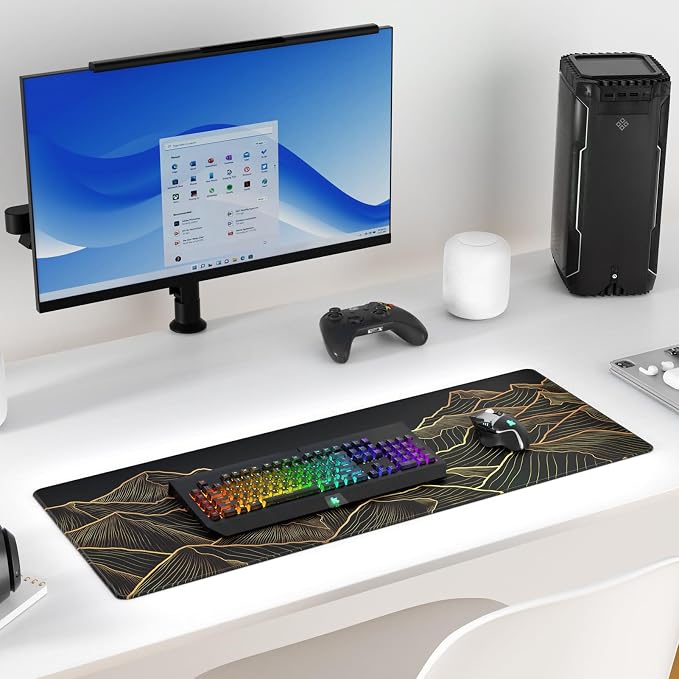KTRIO Large Gaming Mouse Pad, Desk Mat, 31.5 x 11.8 in, Bright Rise, XL | - Image 5