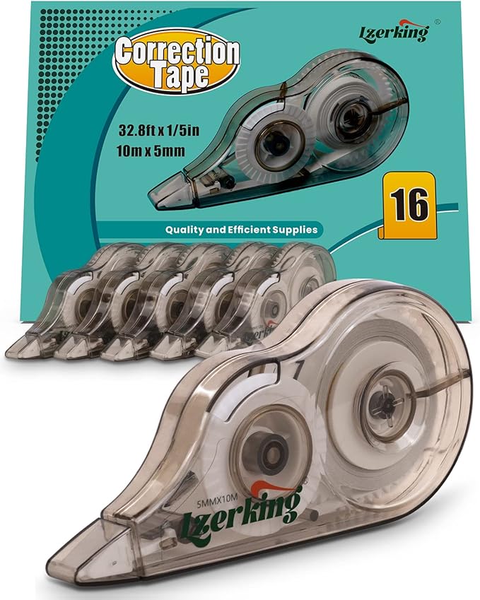 Lzerking Correction Tape, Instant White It Out, Tape is Mess-free and Tear by Lzerking