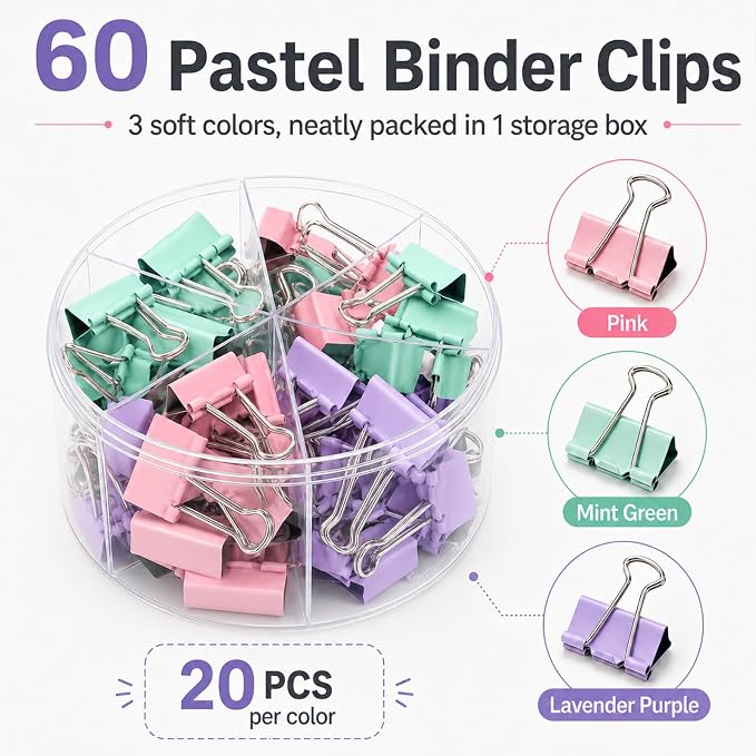Binder Clips Assorted Sizes, Durable Metal Binder Clips - Image 6