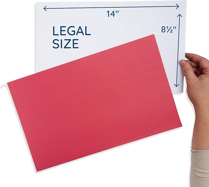 25 Blue Summit Supplies Legal Size Hanging File Folders - Image 2