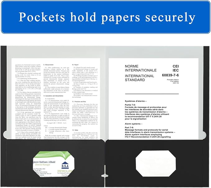 Zzrywuty File folders with Pockets, 50 Pack Paper Folders with Card Slot - Image 3