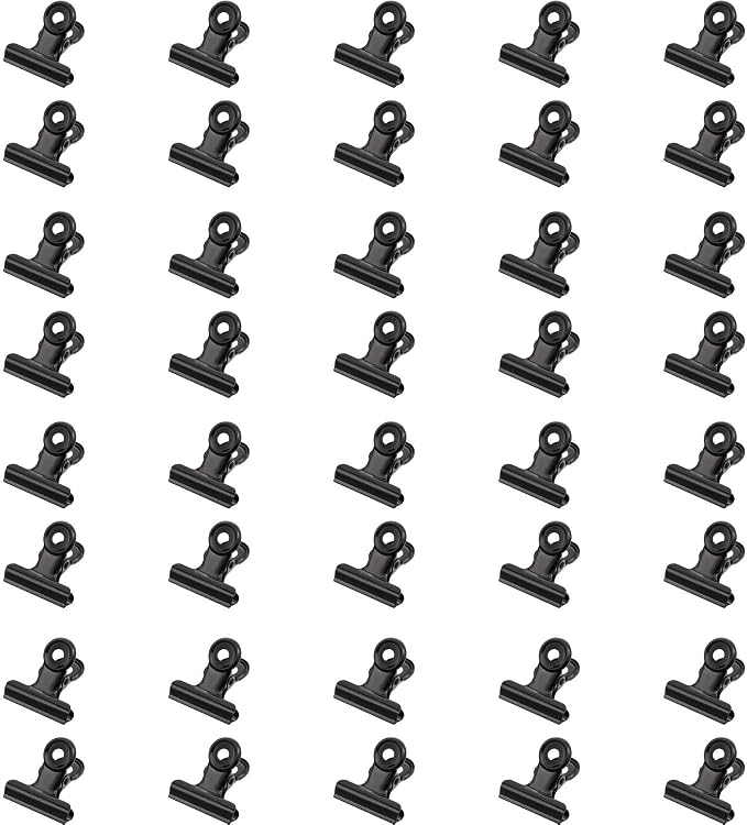 40 Pack Metal Clips 0.87 Inch Small Bull Binder Paper Clips by Unknown