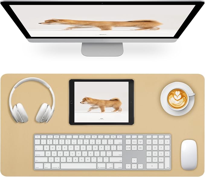 Non-Slip Desk Pad Mat, Leather Desk Mat by Meetcolor