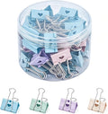 BAYTORY 48Pcs Pastel Binder Clips, 1 Inch Medium Binder Clips, by BAYTORY