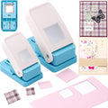 2 Pcs Stamp Punch, 1 inch Square Stamp Punches & 1.5 Large Squares Postage by CYFUNDESIGN