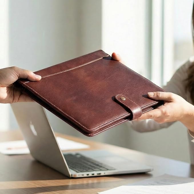 Leather Village Leather Portfolio Organizer - Image 7