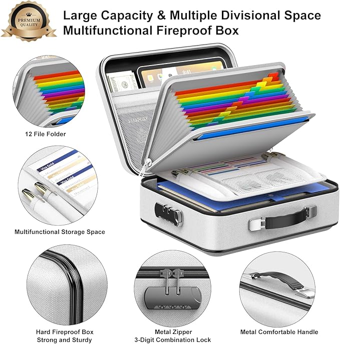 COLCASE Fireproof Document Organzier - Image 4
