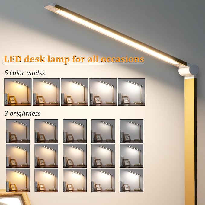 LED Desk Lamp with USB Ports, Touch Desk Lamps - Image 2