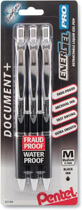 Pentel EnerGel Permanent Gel Ink Rollerball Pen, 3 Pack by PentelofAmerica