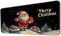 Keyboard Mat, Large Mouse Pad, Merry Christmas Claus Delivering Presents by Flodirise