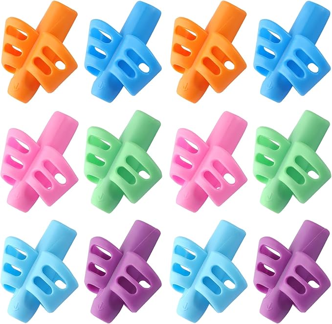 Bribobo 12 Pack Pencil Grips for Kids Handwriting Pencil Grippers, Pencil by Bribobo