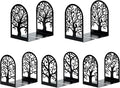 HappyHapi Book Ends, Metal Bookends by Happyhapi