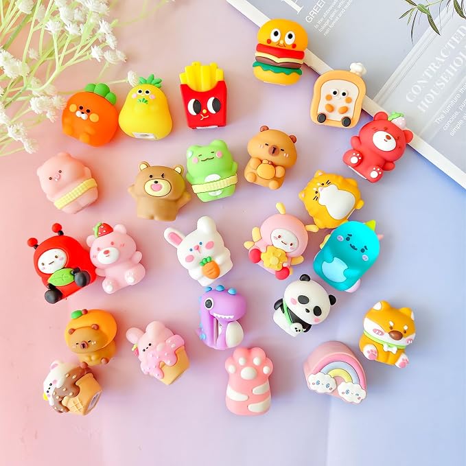 24 pcs Cute Pencil Sharpener for Kids Fun Pencil Sharpener Bulk Kawaii Manual - Image 7