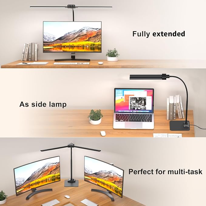 KableRika Desk Lamp Double Light: Bright Led Desk Lights - Image 2