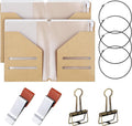 Travelers Journal Notebook Accessories Kit Include Travel Kraft File Folder by Mooliwe