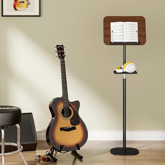 Snughome Floor Book Stand with Removable Tray, Wood Standing Book Stand - Image 3