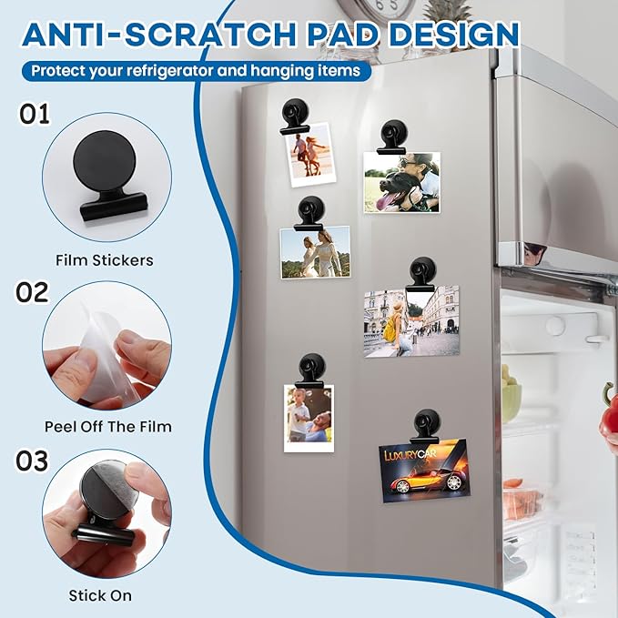 DIYMAG Magnetic Clips, 20 Pack Fridge Magnets Refrigerator Personalized - Image 4