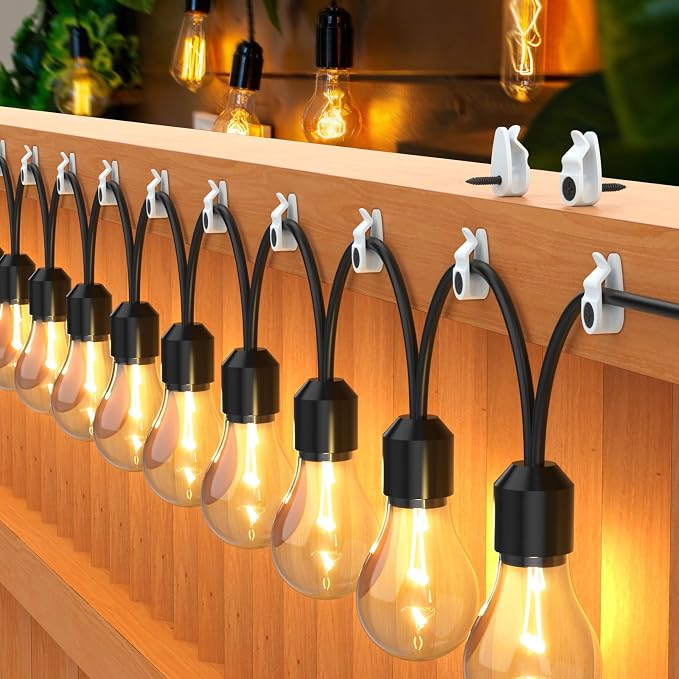 Hooks for Outdoor String Lights Clips, Christmas Light Clips Weatherproof - Image 2