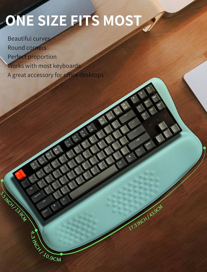 Ergonomic Wave Wrist Rest with Keyboard Stand, Cushioned Palm Rest, Comfortable - Image 6