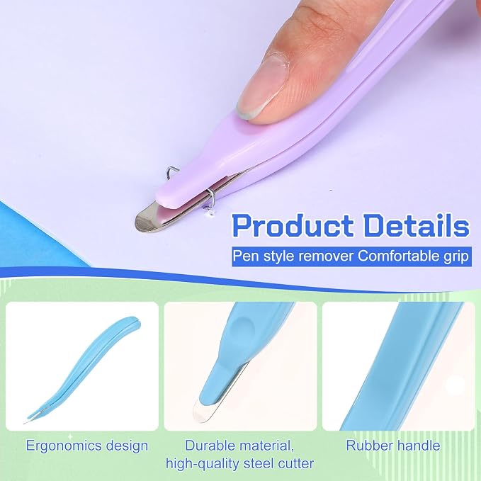 Crtiin 24 Pcs Magnetic Staple Remover Bulk Staple Remover Puller Removing Pen - Image 3