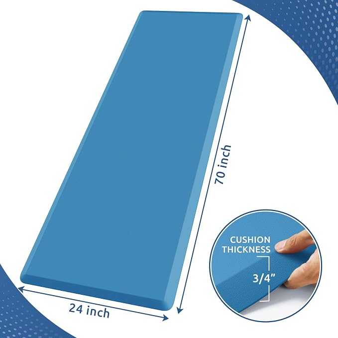 KitchenClouds Kitchen Mat Cushioned Anti Fatigue Rug 24"x70" Water Resistant - Image 2
