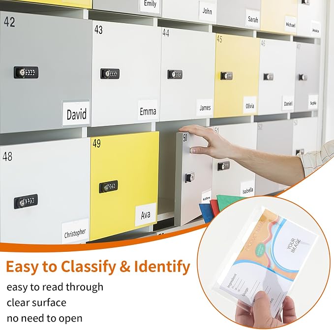 44 Pack Labels for Storage Bins, 3×5 Inches Index Card Holder Organizer - Image 3