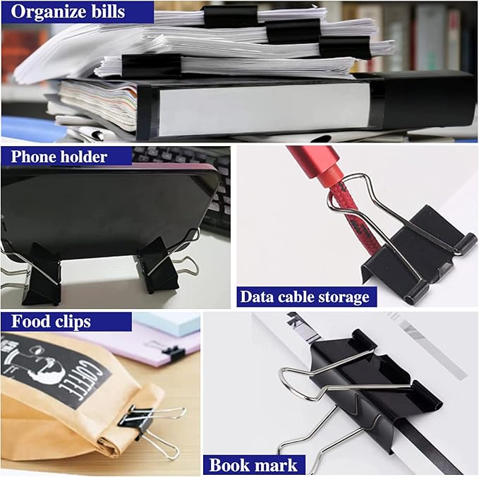 Large Binder Clips 2 Inch, Extra Large Binder Clips Big Paper Clamps Giant Clips - Image 4