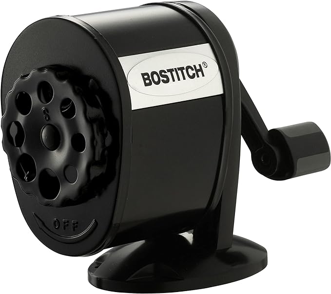 Bostitch Office Wall Mount Manual Pencil Sharpener, 8 Hole Dial, 6X Longer by BostitchOfficeProducts