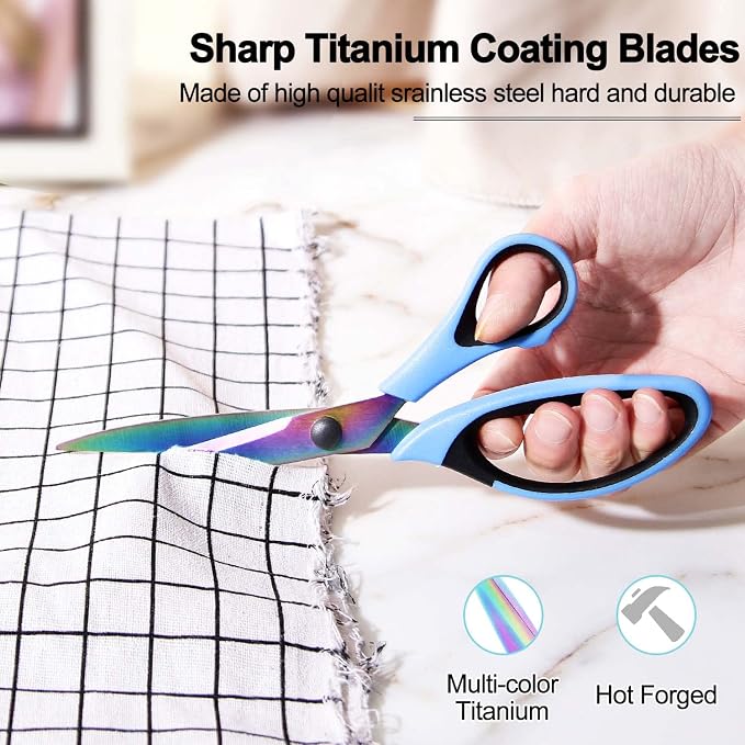 8.5" All-Purpose Scissors, Comfort-Grip Sturdy Scissors - Image 4