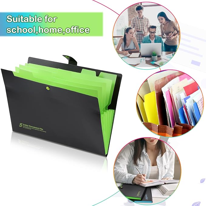 Epakh 8 Pack Expanding File Folder Organizer, 6 Pockets Expanding Folder - Image 7