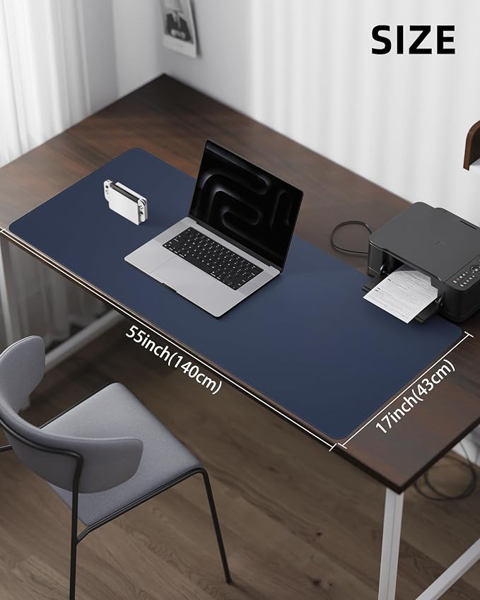 AFIING Leather Desk Protector, Large Mouse Pad, Non-Slip Blotter, Waterproof - Image 5